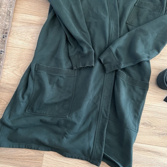 Duluth Trading Robe Mens Size XL Pine Green Hooded Good With Belt Cotton Blend - Picture 5 of 8